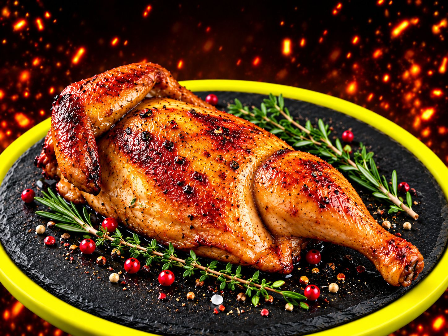 Demi-poulet rôti